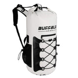 Buffalo Gear Portable Insulated Backpack Cooler Bag - Hands-Free and Collapsible, Waterproof and Soft-Sided Cooler Backpack for Hiking, The Beach, Picnics,Camping, Fishing - White,35 Liters,30 Can - backpacks4less.com