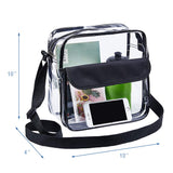 Magicbags Clear Cross-Body Messenger Shoulder Bag, NFL and PGA Stadium Approved Clear Purse with Adjustable Strap - backpacks4less.com