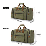 Plambag Canvas Duffle Bag for Travel, 50L Duffel Overnight Weekend Bag(Army Green) - backpacks4less.com