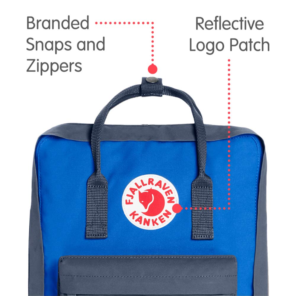 Fjallraven - Kanken Classic Backpack for Everyday, Graphite/UN Blue - backpacks4less.com