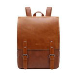 ZEBELLA Womens Leather Backpack Vintage Brown Travel Daypack College Bookbag-Light Brown - backpacks4less.com