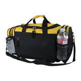 Dalix 20 Inch Sports Duffle Bag with Mesh and Valuables Pockets, Gold