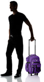 Everest Deluxe Wheeled Backpack, Dark Purple, One Size - backpacks4less.com