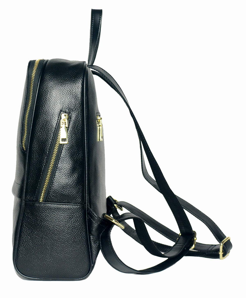 Coolcy Hot Style Women Real Genuine Leather Backpack Fashion Bag (Blac –