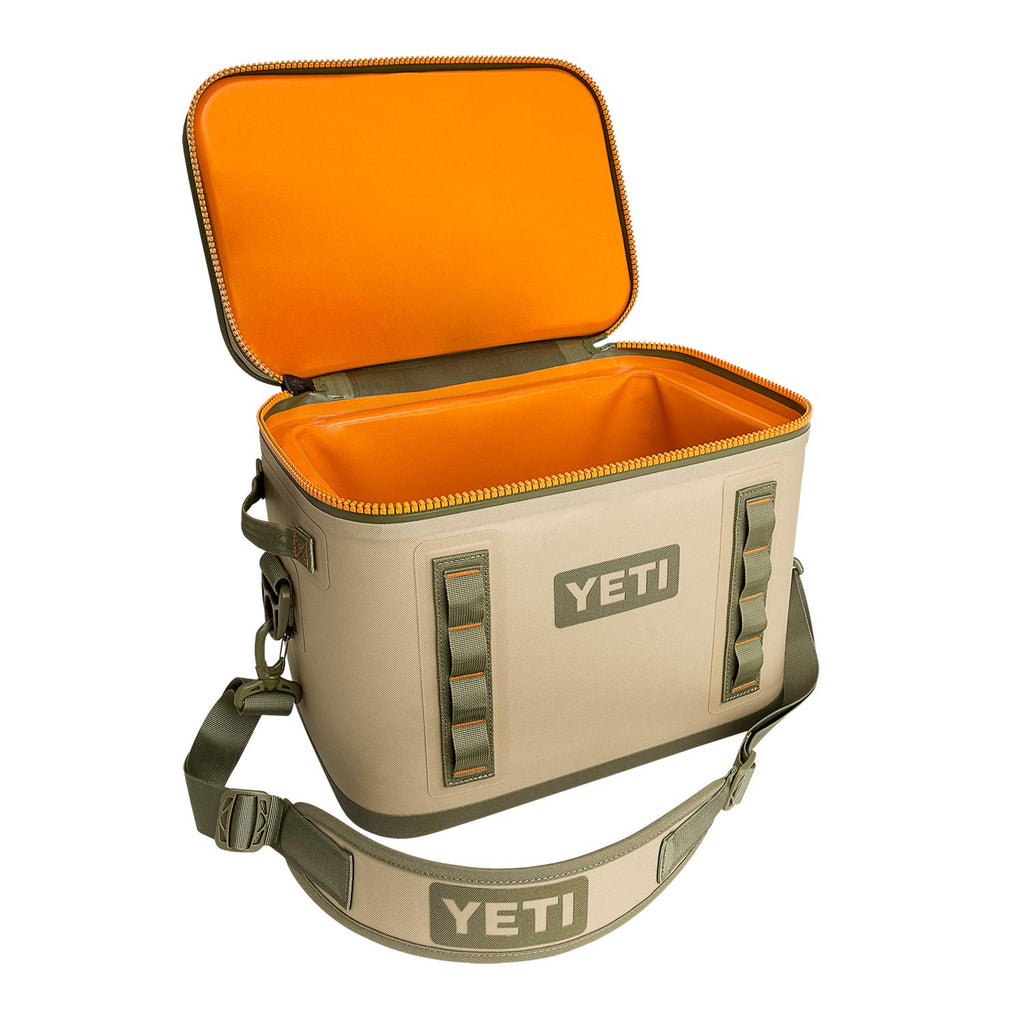 YETI Hopper Flip 8 Portable Cooler, Field Tan/Blaze Orange