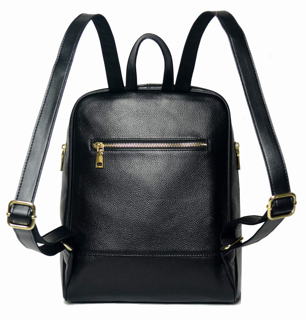 coolcy leather backpack Coolcy Hot Style Women Real Genuine Leather Backpack Fashion Bag (Black)