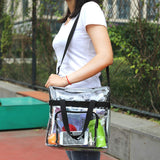 Magicbags Clear Tote Bag Stadium Approved,Adjustable Shoulder Strap and Zippered Top,Stadium Security Travel & Gym Clear Bag, Perfect for Work, School, Sports Games and Concerts-12 x12 x6 - backpacks4less.com
