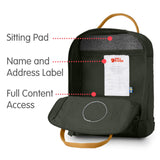 Fjallraven - Kanken Mini Classic Backpack for Everyday, Deep Forest/Acorn - backpacks4less.com