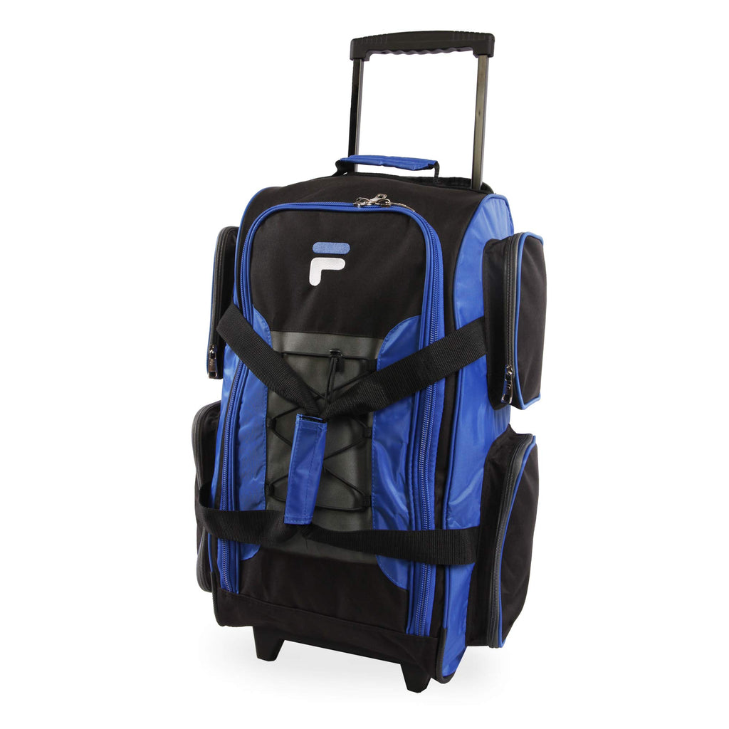 Fila 22 Lightweight Carry On Rolling Duffel Bag, Blue, One Size–