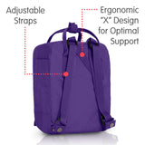 Fjallraven - Kanken Mini Classic Backpack for Everyday, Purple - backpacks4less.com