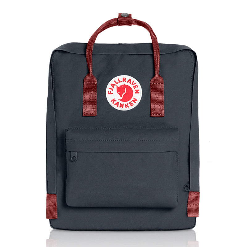 Fjallraven - Kanken Classic Backpack for Everyday, Black/Ox Red - backpacks4less.com