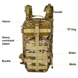 Small Military Tactical Backpack 30L Assault Backpack Tactical Bag - backpacks4less.com