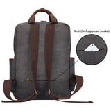 S-ZONE Vintage Crazy Horse Genuine Leather Backpack Multi Pockets Travel Bag - backpacks4less.com