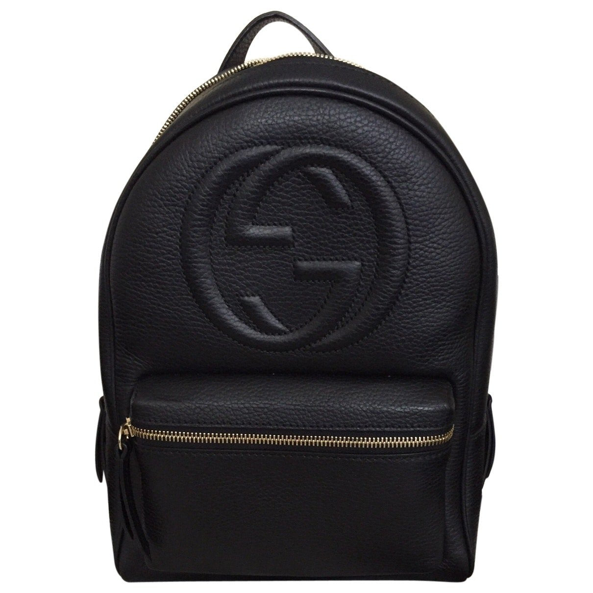 Gucci Soho Black Backpack Calf Leather Backpack Ladies Bag Italy