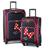 American Tourister Disney Minnie Mouse Red Bow 2-Piece Softside Luggage Set (21/28) with Spinner Wheels - backpacks4less.com