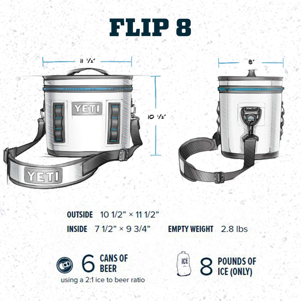 YETI Hopper Flip 8 Portable Cooler, Field Tan/Blaze Orange - backpacks4less.com