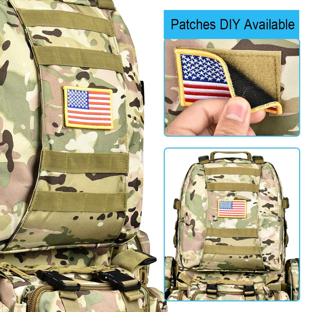 CVLIFE Military Tactical Backpack Army Rucksack Assault Pack Built-up ...