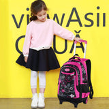 Rolling Backpack for Girls， Fanspack Wheeled Backpack for Girls Backpack with Wheels Rolling Backpack for School - backpacks4less.com