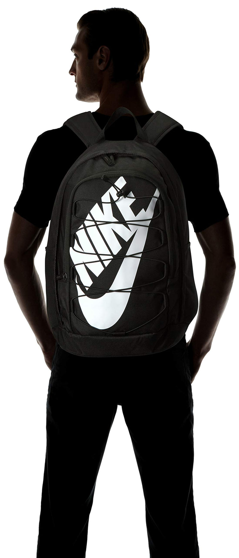 Nike Hayward 2.0 Backpack, Nike Backpack for Women and Men with Polyester Shell & Adjustable Straps, Black/Black/White - backpacks4less.com