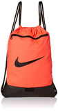 Nike Brasilia Training Gymsack, Drawstring Backpack with Zipper Pocket and Reinforced Bottom, Bright Crimson/Bright Crimson - backpacks4less.com