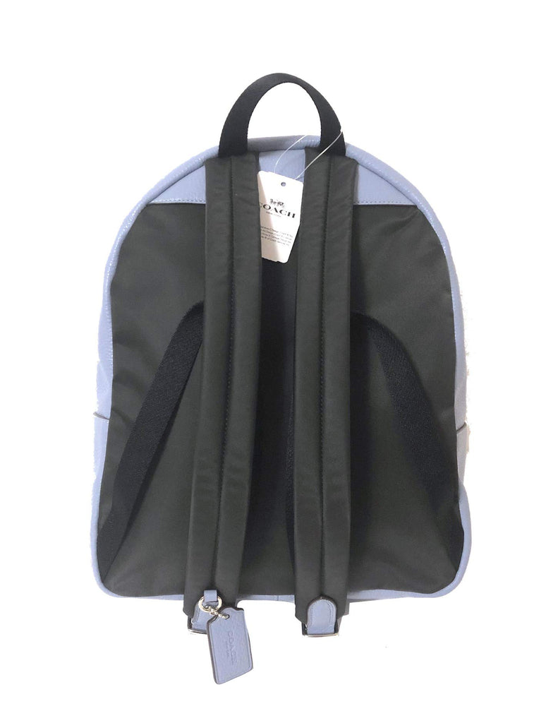 coach charlie backpack blue Coach F30550 Medium Charlie Backpack (SV/Steel Blue)