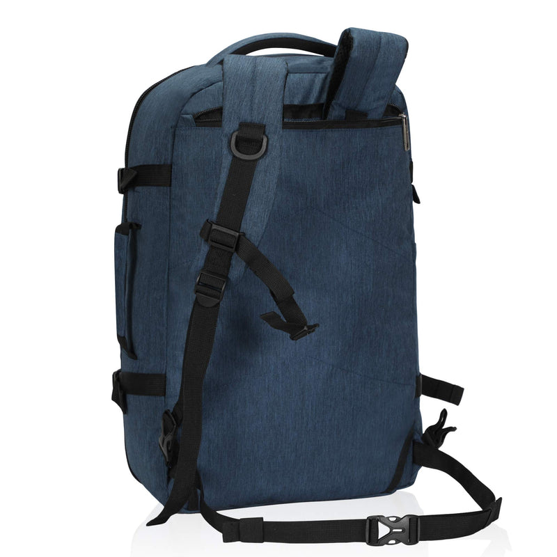Hynes Eagle Travel Backpack 40L Flight Approved Carry on Backpack, Blue 2018 - backpacks4less.com