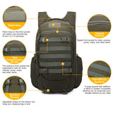 Mardingtop Military Backpack Tactical Molle Backpack Rucksack Bug Out Bag for School Camping Hiking Trekking (Camo Green-2) - backpacks4less.com