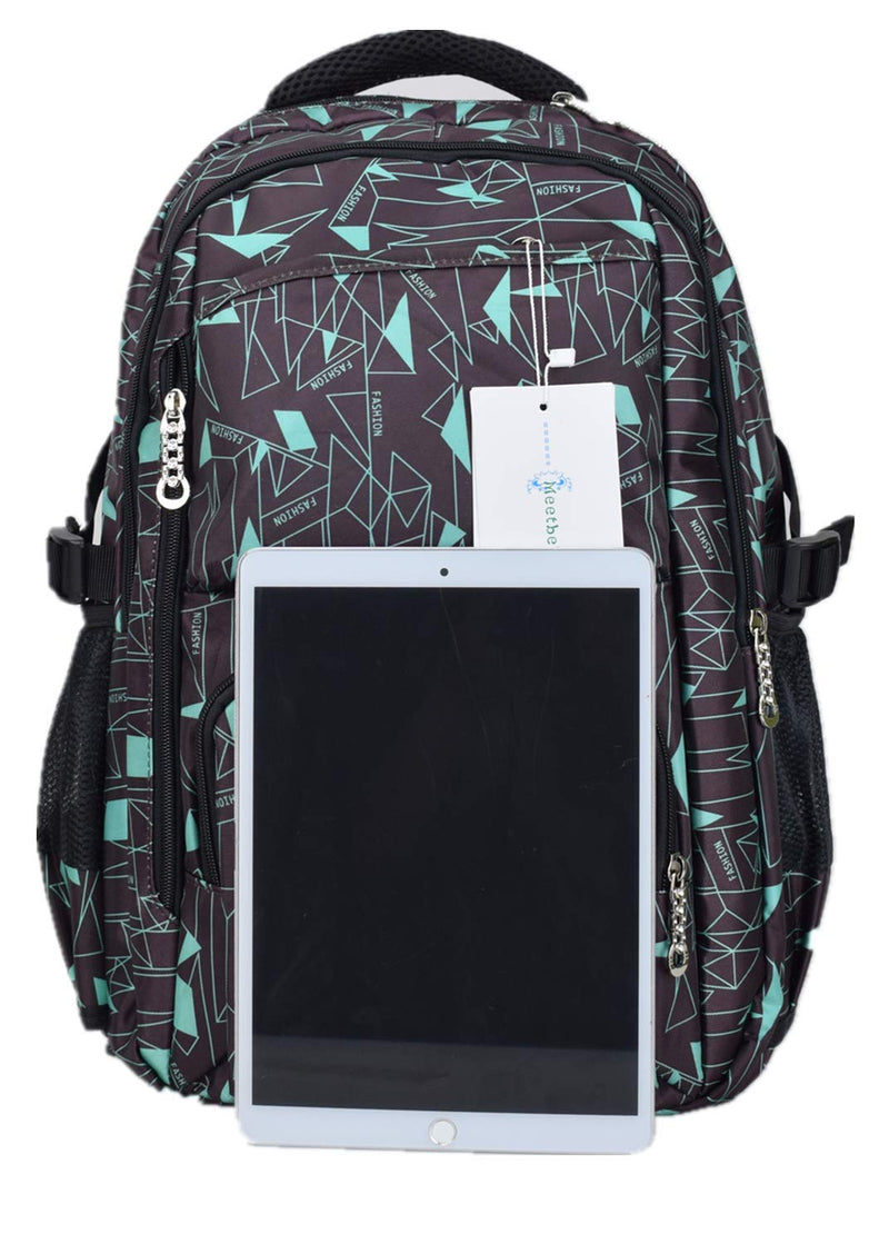 Meetbelify 3pcs Kids Rolling Backpacks Luggage Six Wheels Trolley School Bags ... (Green) - backpacks4less.com