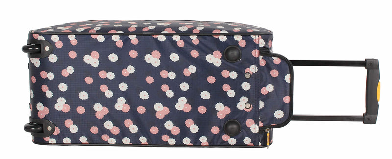 LUCAS Designer Carry On Luggage Collection - Lightweight Pattern 22 Inch Duffel Bag- Weekender Overnight Business Travel Suitcase with 2- Rolling Spinner Wheels (Ditty Floral)