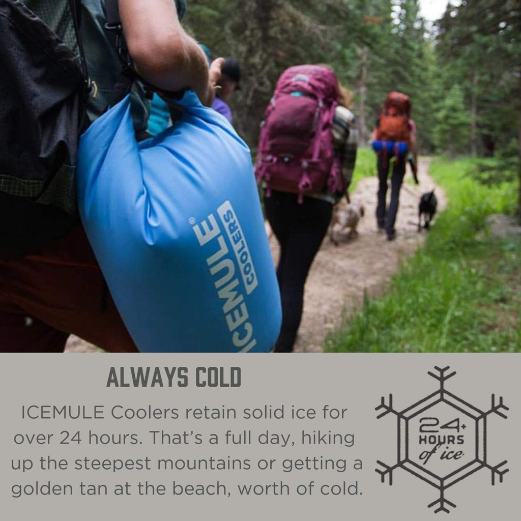 IceMule Classic Insulated Backpack Cooler Bag - Hands-Free, Collapsible, and Waterproof, This Portable Cooler is an Ideal Sling Backpack for Hiking, The Beach, Picnics and Camping-Medium, Blue - backpacks4less.com