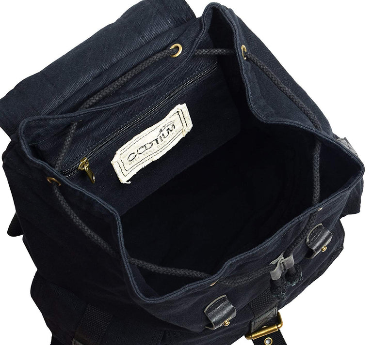 Gootium 21101BLK Specially High Density Thick Canvas Backpack Rucksack,Black - backpacks4less.com