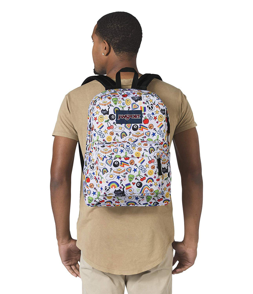 jansport backpack tdn7 rainbow Superbreak Backpack/Rainbow Tie Dye 1/2H x 13W x 10D JanSport SuperBreak Backpack, Fluorescent Pink/Orange