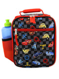 Disney Cars Lighting McQueen Boys Soft Insulated School Lunch Box (One Size, Black/Red) - backpacks4less.com