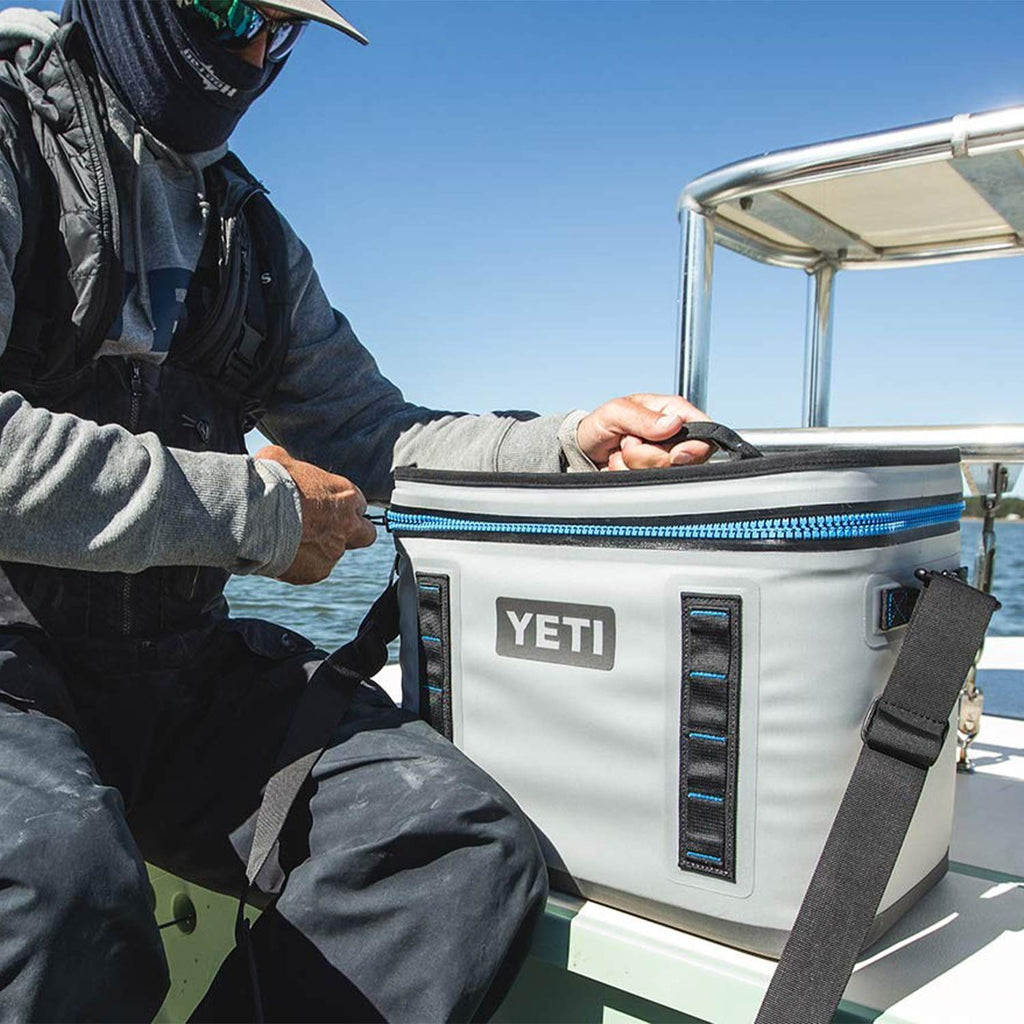 YETI Hopper Flip 8 Portable Cooler, Fog Gray/Tahoe Blue