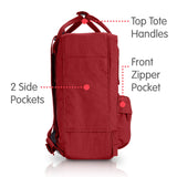 Fjallraven - Kanken Mini Classic Backpack for Everyday, Deep Red - backpacks4less.com