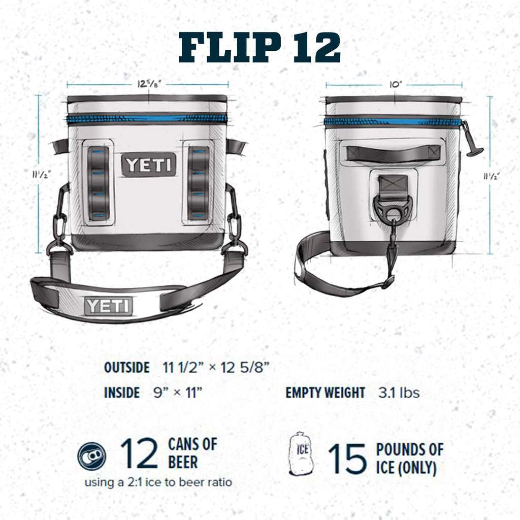 YETI Hopper Flip 18 Portable Cooler, Fog Gray/Tahoe Blue–
