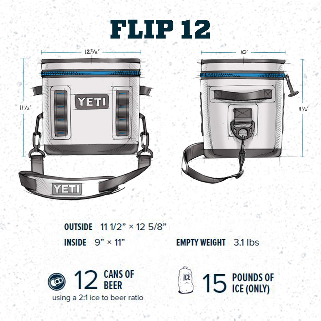 YETI Hopper Flip 18 Portable Cooler, Fog Gray/Tahoe Blue