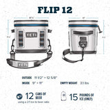 YETI Hopper Flip 12 Portable Cooler, Fog Gray/Tahoe Blue - backpacks4less.com
