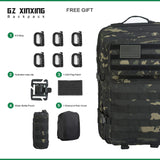 GZ XINXING 3 Day Assault Pack Military Tactical Army Molle Rucksack Backpack Bug Out Bag Hiking Daypack For Hunting Camping Hiking Traveling (Black Multicam) - backpacks4less.com
