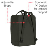 Fjallraven - Kanken Classic Backpack for Everyday, Deep Forest - backpacks4less.com