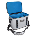 YETI Hopper Flip 18 Portable Cooler, Fog Gray/Tahoe Blue - backpacks4less.com