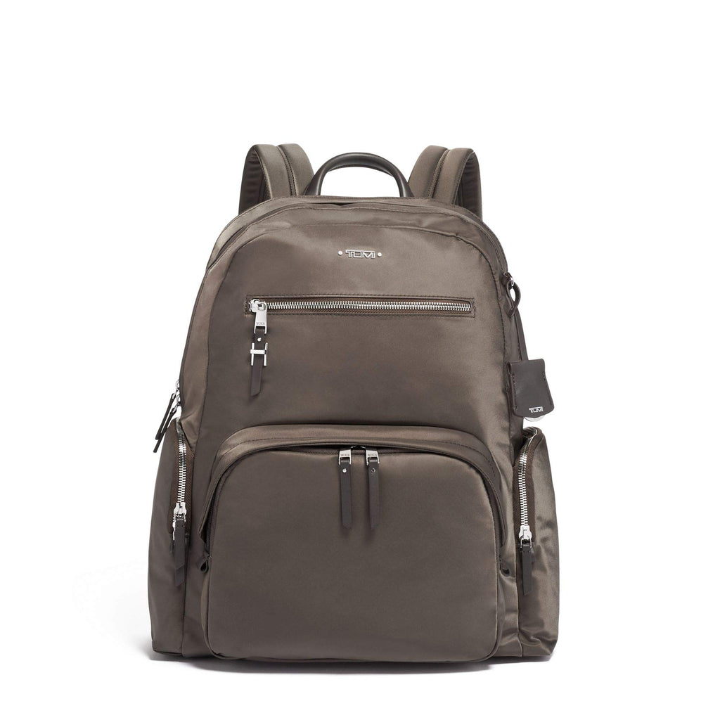 TUMI - Voyageur Carson Laptop Backpack - 15 Inch Computer Bag for Women - Mink/Silver - backpacks4less.com