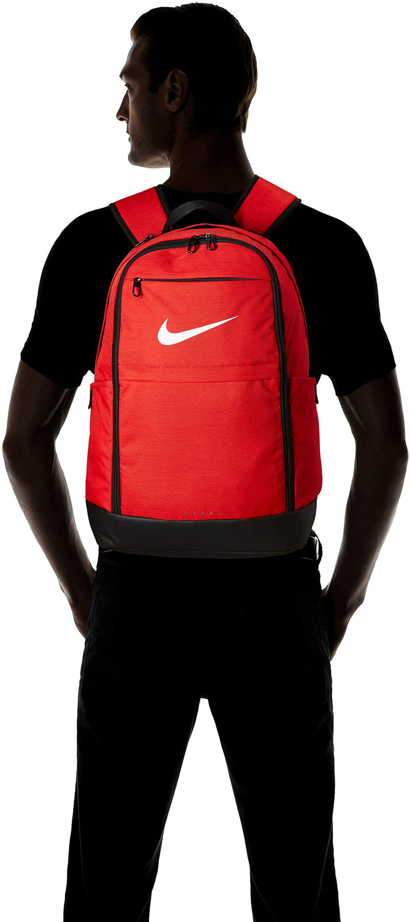 Nike Brasilia Training Backpack, Extra Large Backpack Built for Secure Storage with a Durable Design, University Red/Black/White - backpacks4less.com