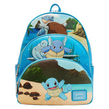 Loungefly Pokemon Squirtle Evolution Triple Pocket Backpack