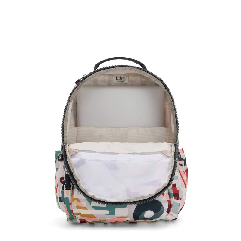 Kipling Seoul Large 15" Laptop Backpack Music Print - backpacks4less.com