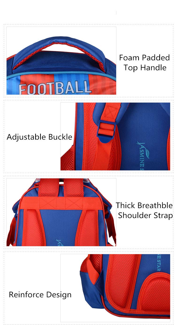 Meetbelify Big Kids School Backpack For Boys Kids Elementary School Bags Out Door Day Pack (footballbag) - backpacks4less.com