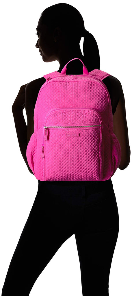 Vera Bradley Microfiber Campus Backpack in Pink