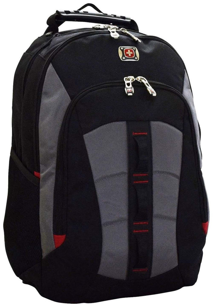 SwissGear Skyscraper Backpack with Laptop Compartment (Black/Grey) - backpacks4less.com