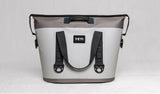 YETI Hopper Two 30 Portable Cooler, Fog Gray / Tahoe Blue - backpacks4less.com