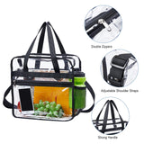 Clear Bag Stadium Approved,NCAA NFL&PGA Security Approved Clear Tote Bag with Multi-Pockets and Adjustable Shoulder Strap,Perfect for Work, School, Sports Games and Concerts-12 X12 X6 - backpacks4less.com
